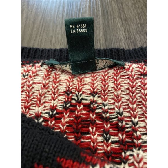 Ralph Lauren women's Geometric design Black Cotton Sweater plus size 2X - Picture 5 of 12